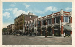 Kendall Hotel and Park Bldg., Concord St. Framingham, MA Postcard Postcard Postcard