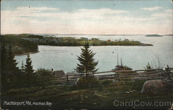 Machias Bay Machiasport, ME Postcard