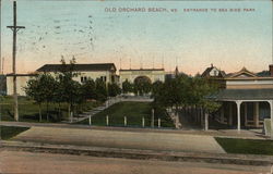 Old Orchard Beach, Entrance to Sea Side Park Maine Postcard Postcard Postcard