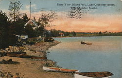 Shore View, Island Park, Lake Cobbesseecontee Gardiner, ME Postcard Postcard Postcard