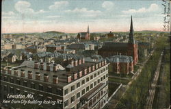 View from City Building Looking N.E. Postcard