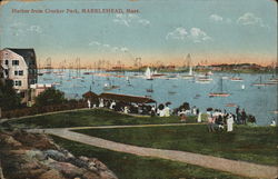 Harbor from Crocker Park Marblehead, MA Postcard Postcard Postcard