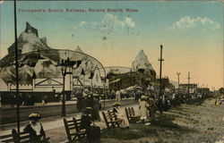 Thompson's Scenic Railway Revere Beach, MA Postcard Postcard Postcard