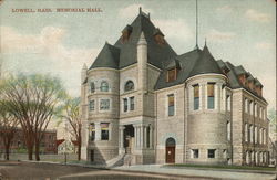 Memorial Hall Lowell, MA Postcard Postcard Postcard