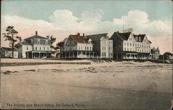 The Atlantic and Abbott Hotels Old Orchard Beach, ME Postcard Postcard Postcard