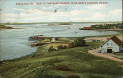 View of Portland Harbor from Great Diamond Island Maine Postcard Postcard Postcard