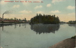 Androscoggin River Above the Falls Lewiston, ME Postcard Postcard Postcard