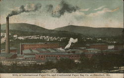 Mills of International Paper Co. and Continental Paper Bag Co. Postcard