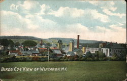 Birds Eye View of Winthrop Postcard