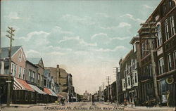 Business Section, Water Street Skowhegan, ME Postcard Postcard Postcard