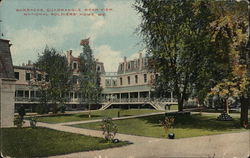 Barracks Quadrangle Rear View, National Soldiers' Home Postcard