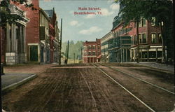 Main Street Brattleboro, VT Postcard Postcard Postcard