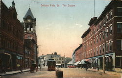 The Square Bellows Falls, VT Postcard Postcard Postcard