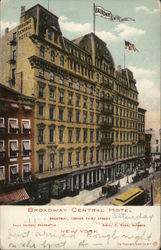 Broadway Central Hotel New York City, NY Postcard Postcard Postcard