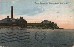 Pump Station and Country Club Geneva, NY Postcard Postcard Postcard