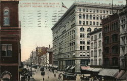 Looking North From Main St., Ellicott Squart Postcard