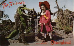 Captain Hook and the Crocodile - Fantasyland Disney Postcard Postcard Postcard