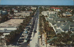 Seabreeze Boulevard from Daytona Plaza Hotel Postcard