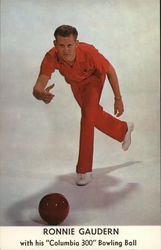 Ronnie Gaudern With His "Columbia 300" Bowling Ball Postcard Postcard Postcard