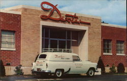 Dexter Post Cards Office & Station Wagon Postcard