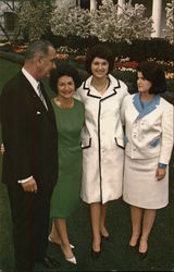 Lyndon Baines Johnson and Family Postcard