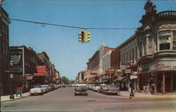 Main Street Looking North Adrian, MI Postcard Postcard Postcard