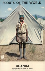 1968 Scouts of the World: Uganda Africa Postcard Postcard Postcard