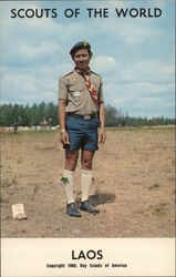 1968 Scouts of the World: Laos Southeast Asia Postcard Postcard Postcard