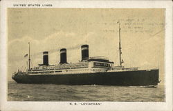 SS "Leviathan" Steamers Postcard Postcard Postcard