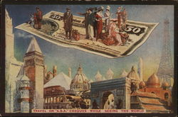 Travel on ABA Cheques While Seeing the World Postcard