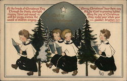 Boy Carollers Postcard