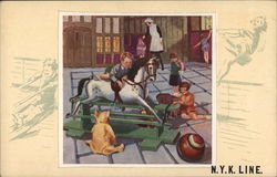 Children and Toys Postcard