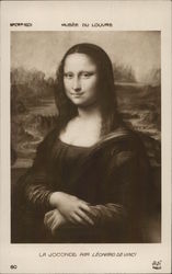 Mona Lisa Art Postcard Postcard Postcard