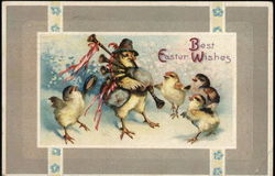 Best Easter Wishes With Chicks Postcard Postcard Postcard