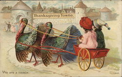 Thanksgiving Towne Turkeys Postcard Postcard Postcard