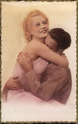 Woman and Man Hugging Couples Postcard Postcard Postcard