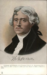 Thomas Jefferson Presidents Postcard Postcard Postcard