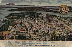 Birds Eye View of the Alaska-Yukon-Pacific Exposition 1909 Alaska Yukon-Pacific Exposition Postcard Postcard Postcard