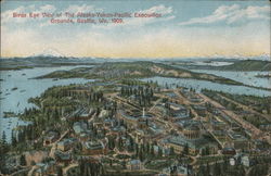 Bird's Eye View of The Alaska Yukon Pacific Exposition Grounds, Seattle 1909 Alaska Yukon-Pacific Exposition Postcard Postcard Postcard