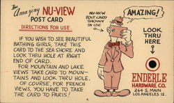 The Amazing Nu-View Post Card, Enderley Hardware Co. Postcard