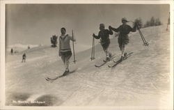 Skiing at St. Moritz Postcard Postcard