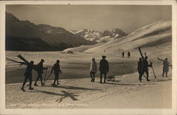 St. Moritz Skisport auf Ober-Alpine Skiing Postcard Postcard