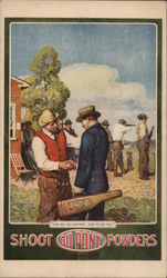 Rare "Shoot DuPont Powders" Greetings a Man at Shooting Range Postcard