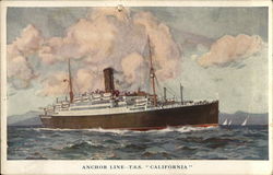 Anchor Line--T.S.S. "California" Steamers Postcard Postcard Postcard