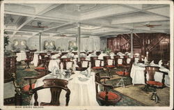 Main Dining Room on Board United Fruit Company's S. S. Abangarez Postcard