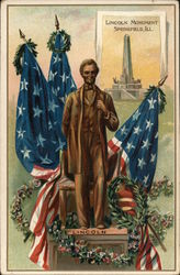 Lincoln Monument Springfield, ILL. Patriotic Postcard Postcard Postcard