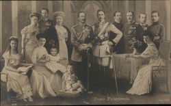 Royal Family Posed for a Portrait Postcard