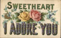 Sweetheart I Adore You Postcard