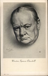 Winston Spencer Churchill Political Postcard Postcard Postcard