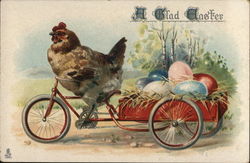 A Glad Easter With Chicks Postcard Postcard Postcard